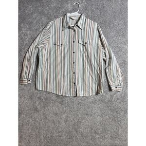 Alfred Dunner Button Up Shirt Women 20W Plus Lagenlook Grandmacore Chic Retro